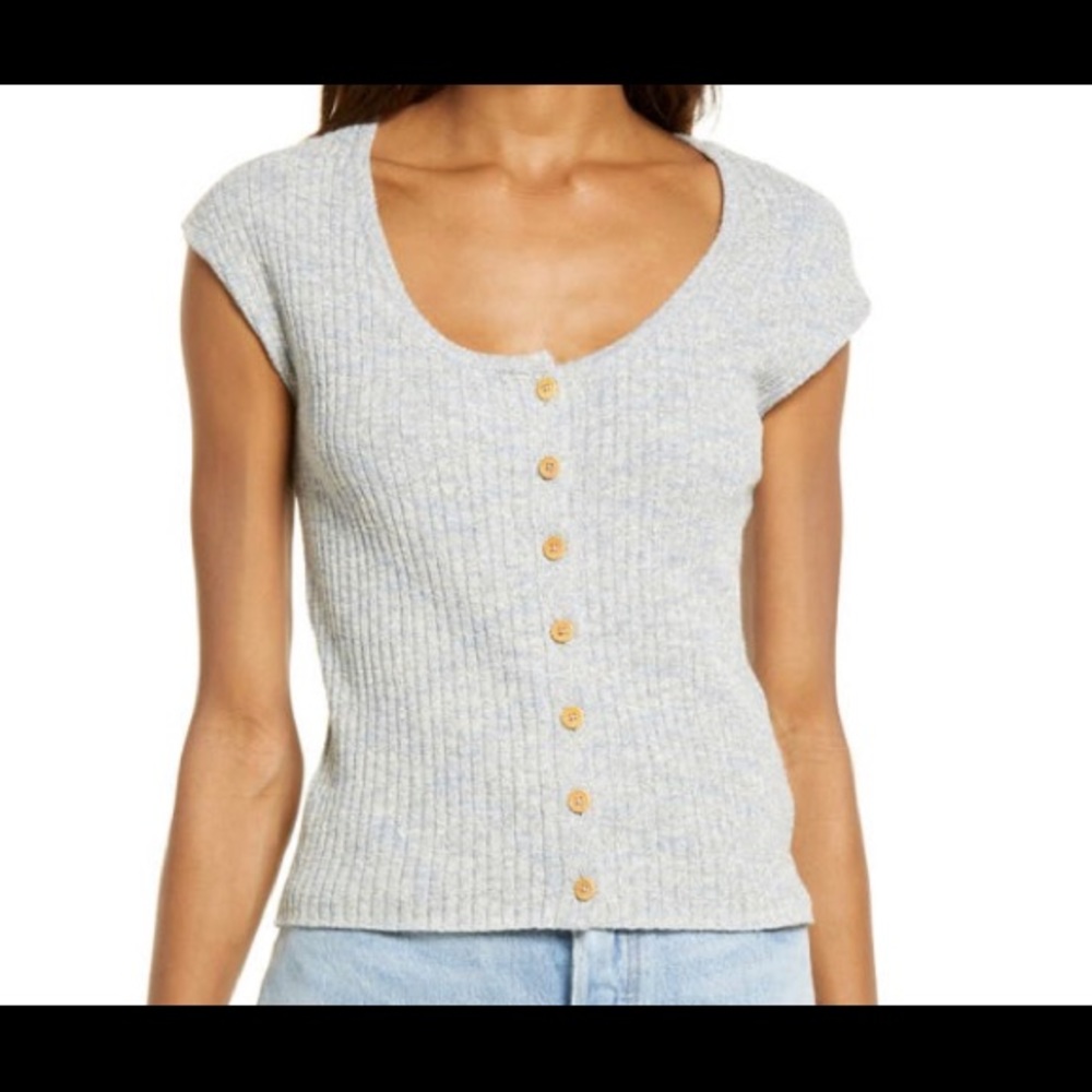Nordstrom/Madewell Shaw Buttoned Marled Sweater $8